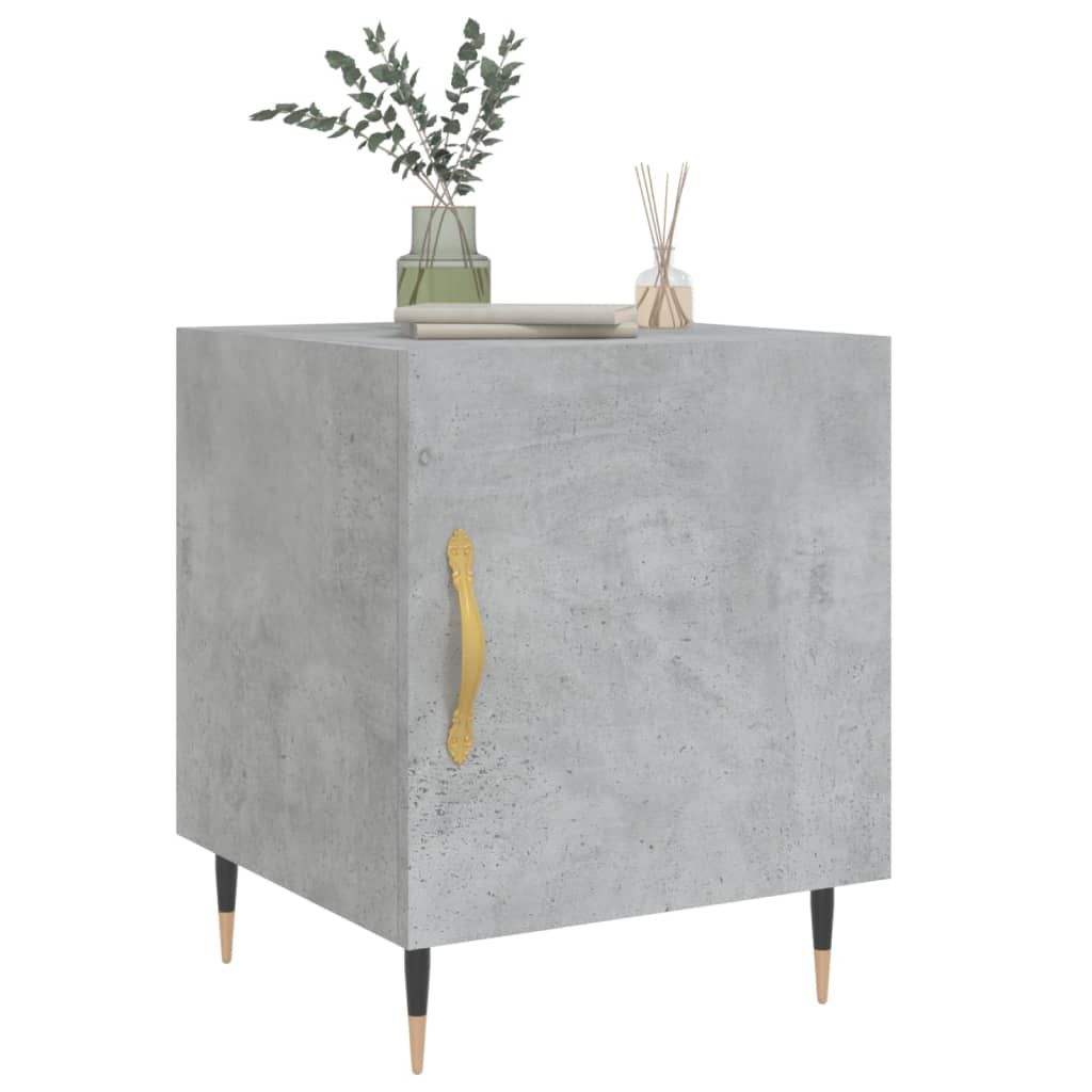Nattbord 2 stk betonggrå 40x40x50 cm konstruert tre