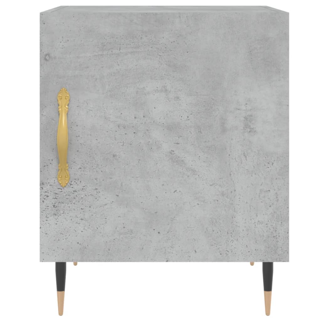 Nattbord 2 stk betonggrå 40x40x50 cm konstruert tre