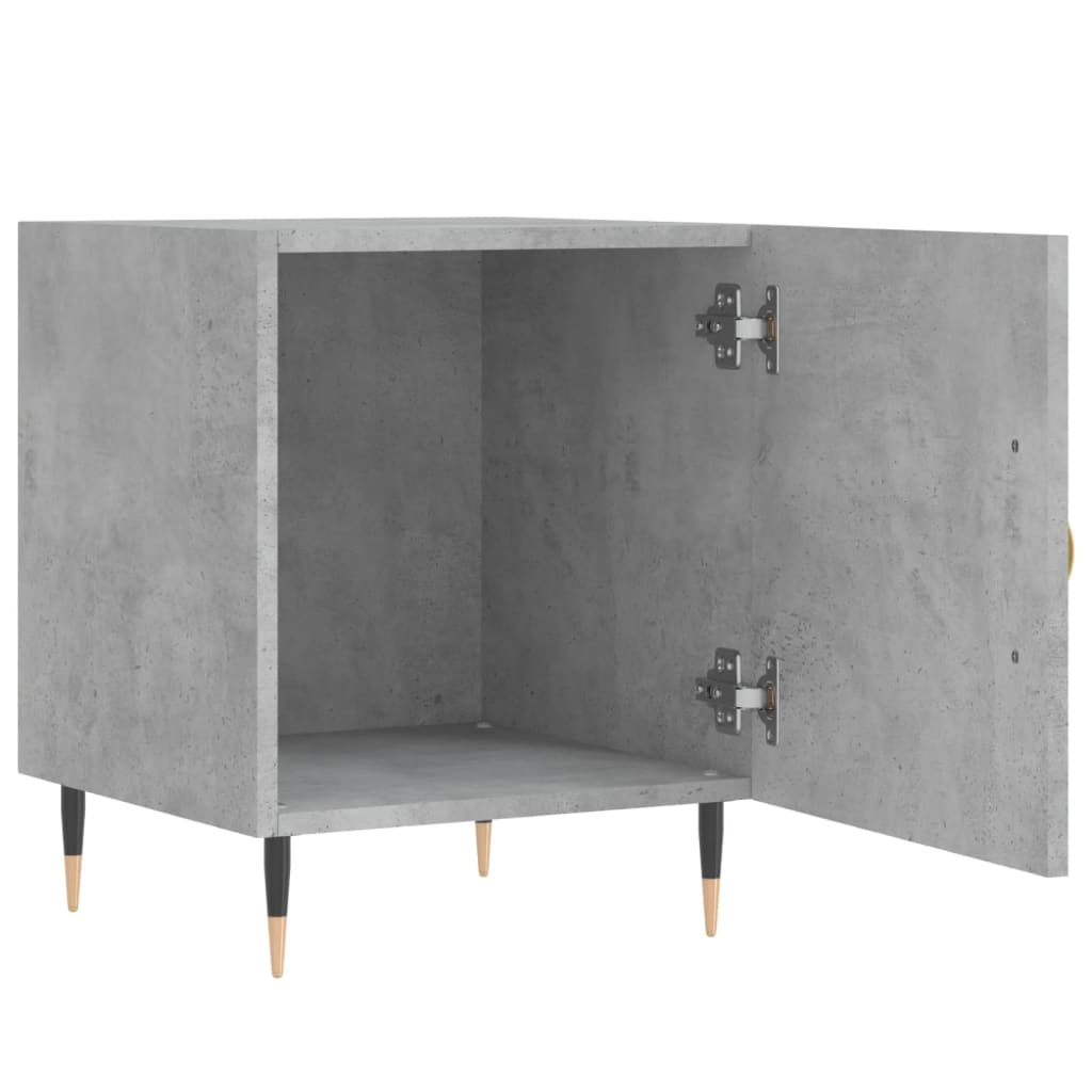 Nattbord 2 stk betonggrå 40x40x50 cm konstruert tre