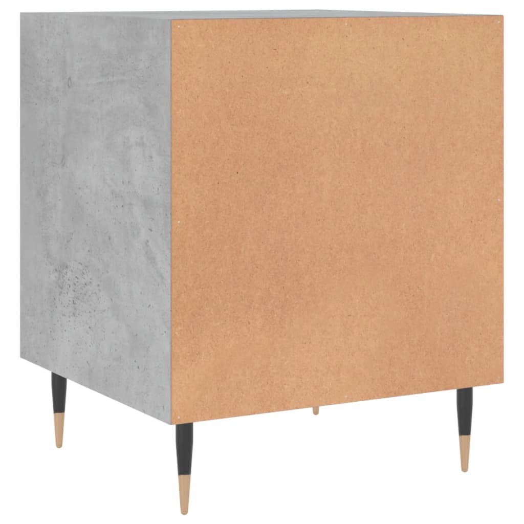 Nattbord 2 stk betonggrå 40x40x50 cm konstruert tre