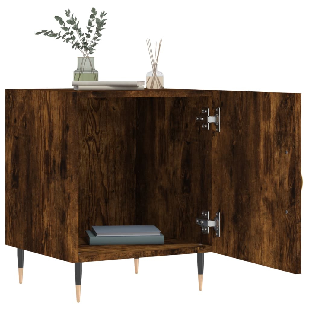 Nattbord 2 stk røkt eik 40x40x50 cm konstruert tre