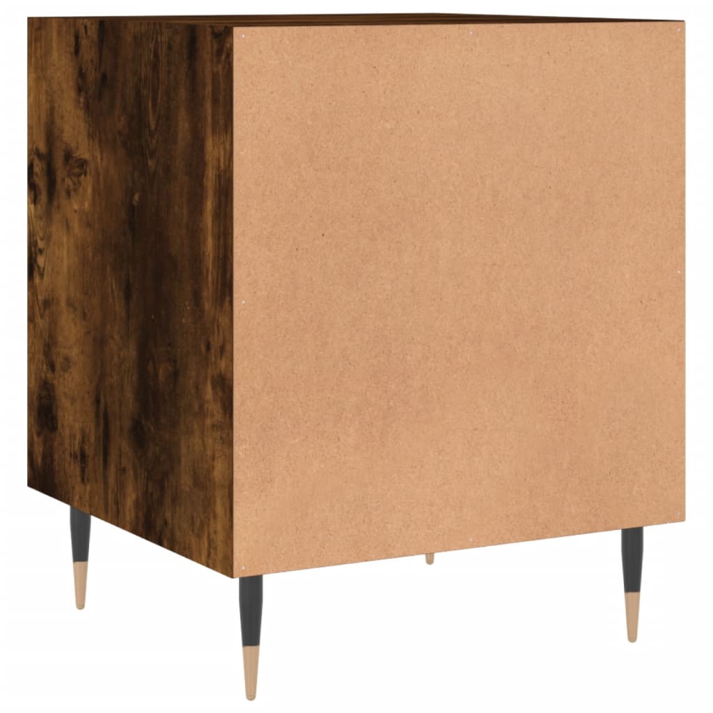 Nattbord 2 stk røkt eik 40x40x50 cm konstruert tre