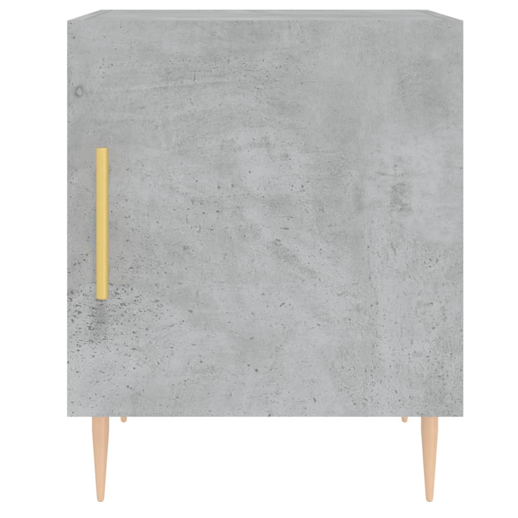 Nattbord 2 stk betonggrå 40x40x50 cm konstruert tre
