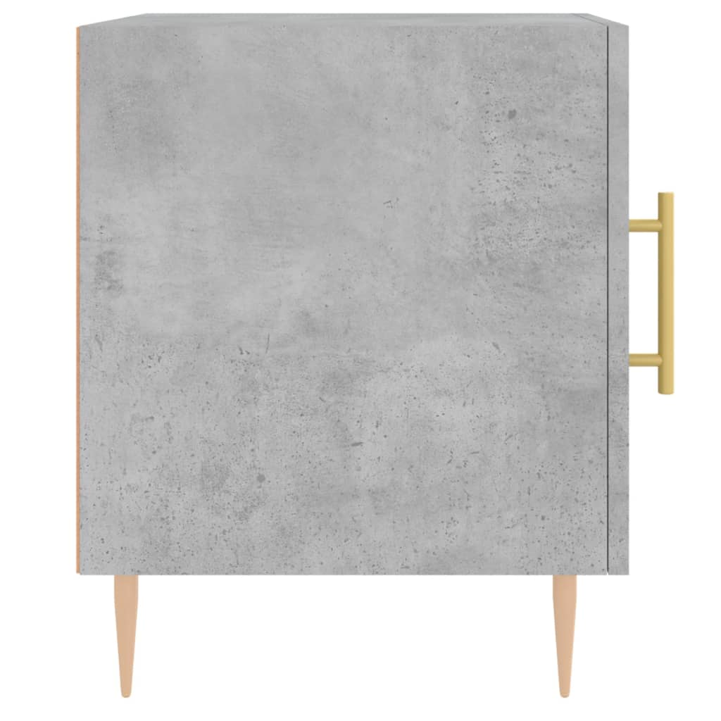 Nattbord 2 stk betonggrå 40x40x50 cm konstruert tre