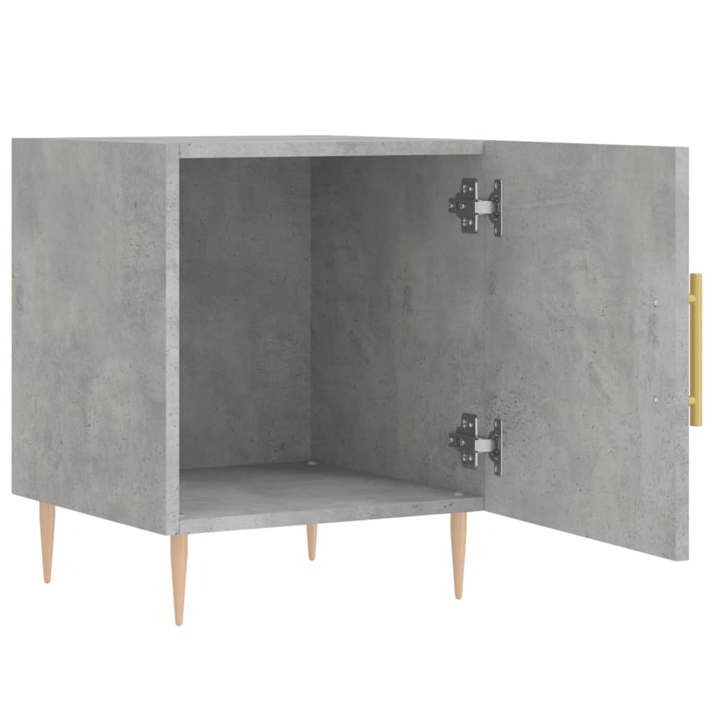 Nattbord 2 stk betonggrå 40x40x50 cm konstruert tre