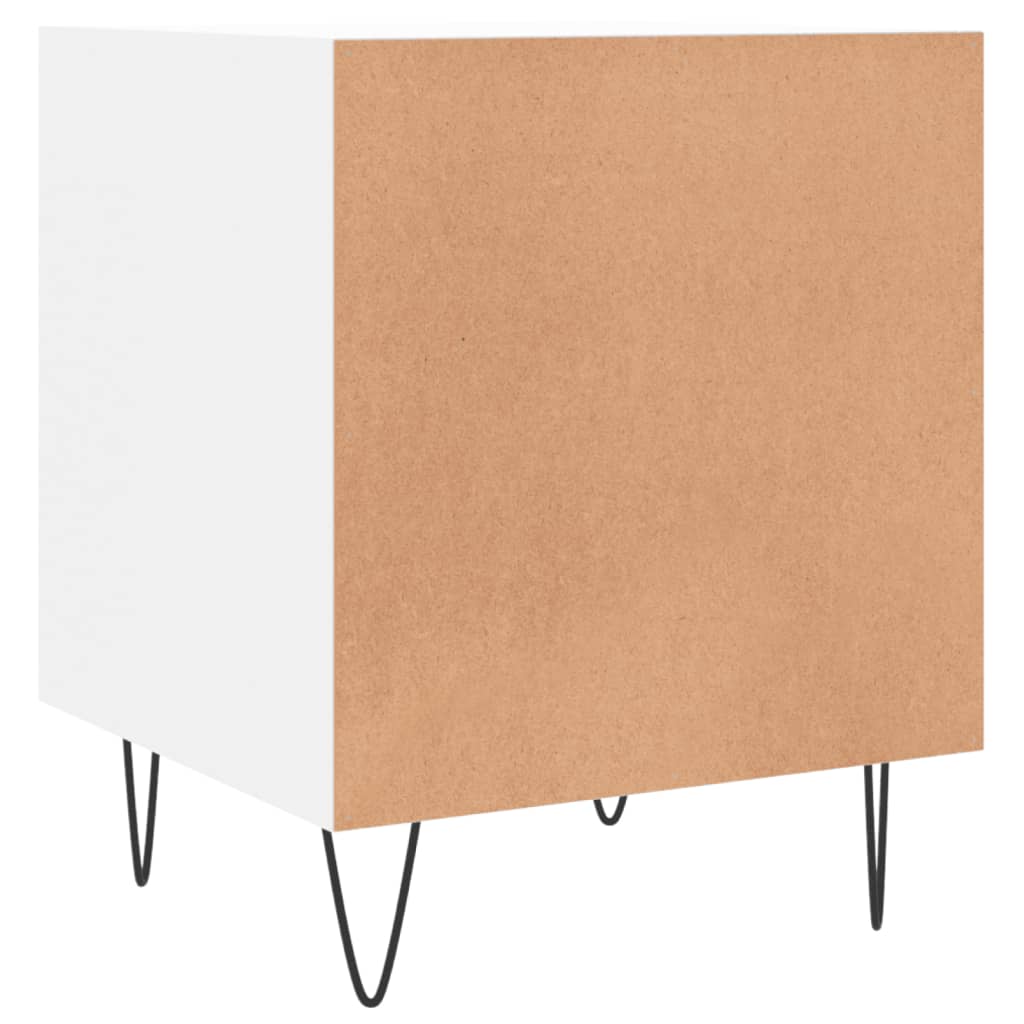 Nattbord 2 stk hvit 40x40x50 cm konstruert tre