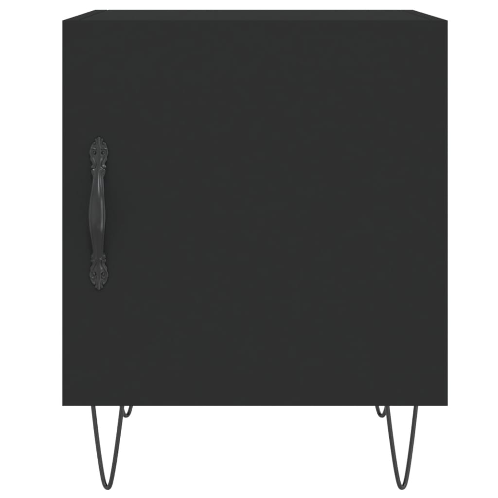 Nattbord svart 40x40x50 cm konstruert tre