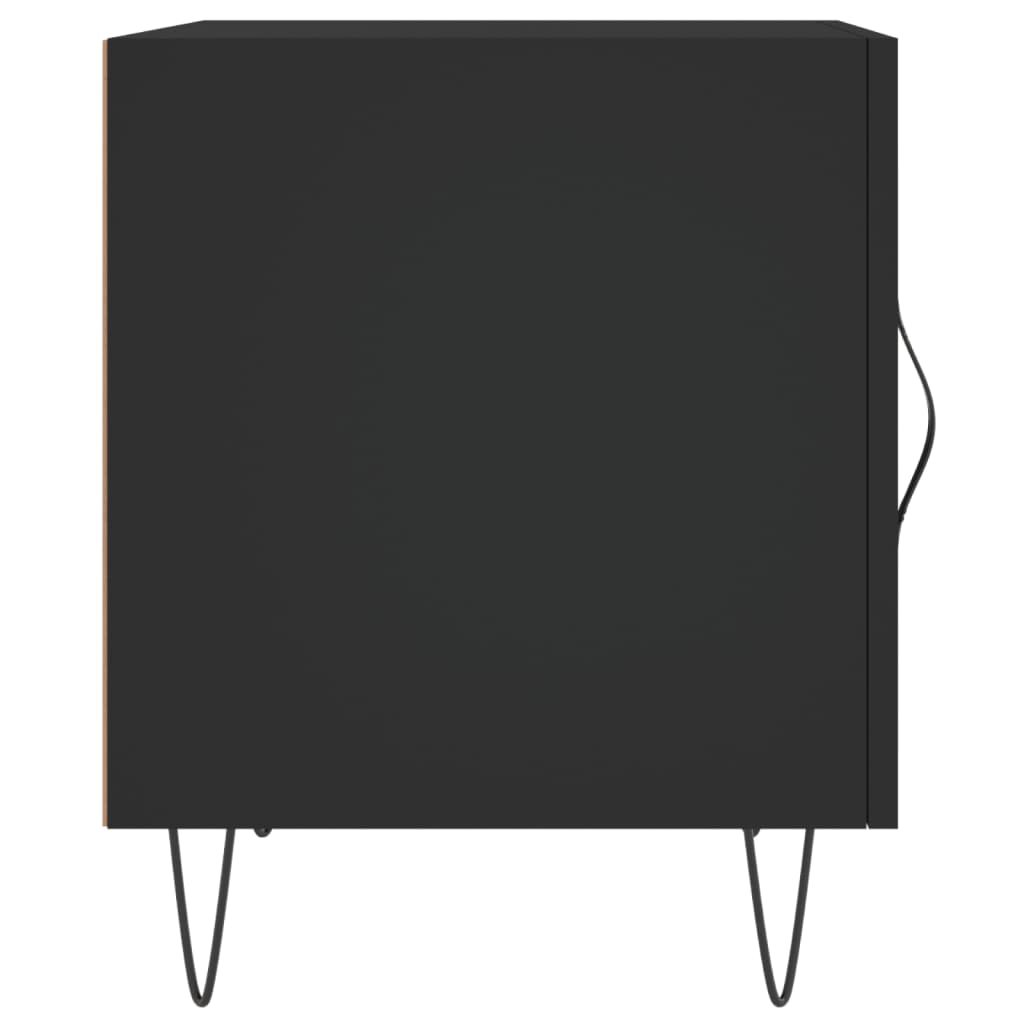 Nattbord svart 40x40x50 cm konstruert tre