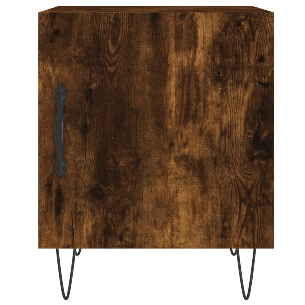 Nattbord 2 stk røkt eik 40x40x50 cm konstruert tre