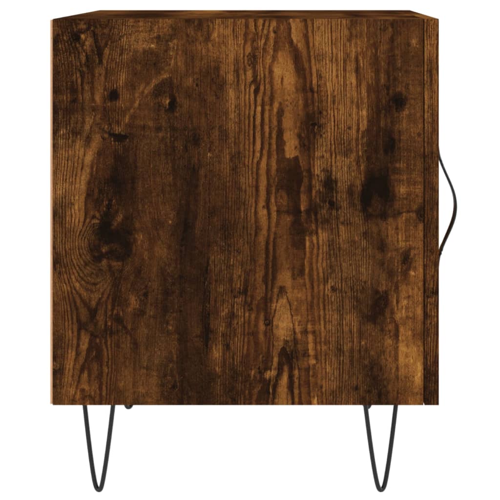 Nattbord 2 stk røkt eik 40x40x50 cm konstruert tre