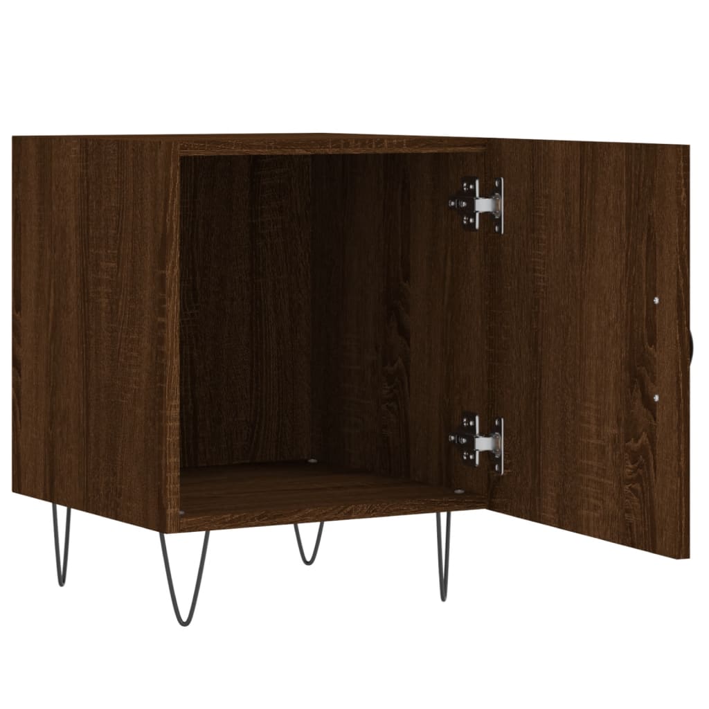 Nattbord brun eik 40x40x50 cm konstruert tre
