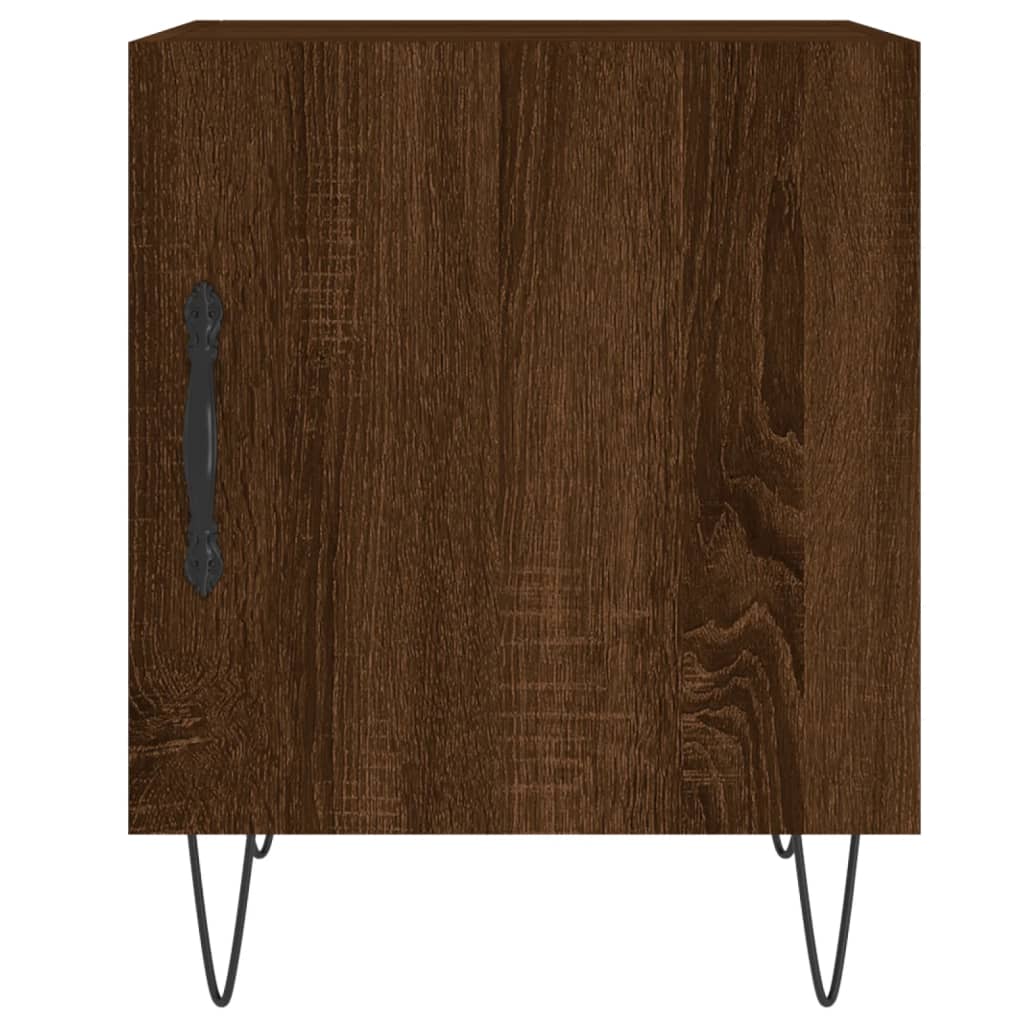 Nattbord brun eik 40x40x50 cm konstruert tre