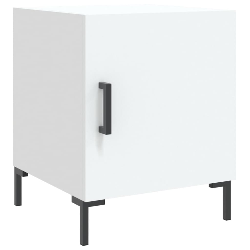 Nattbord 2 stk hvit 40x40x50 cm konstruert tre