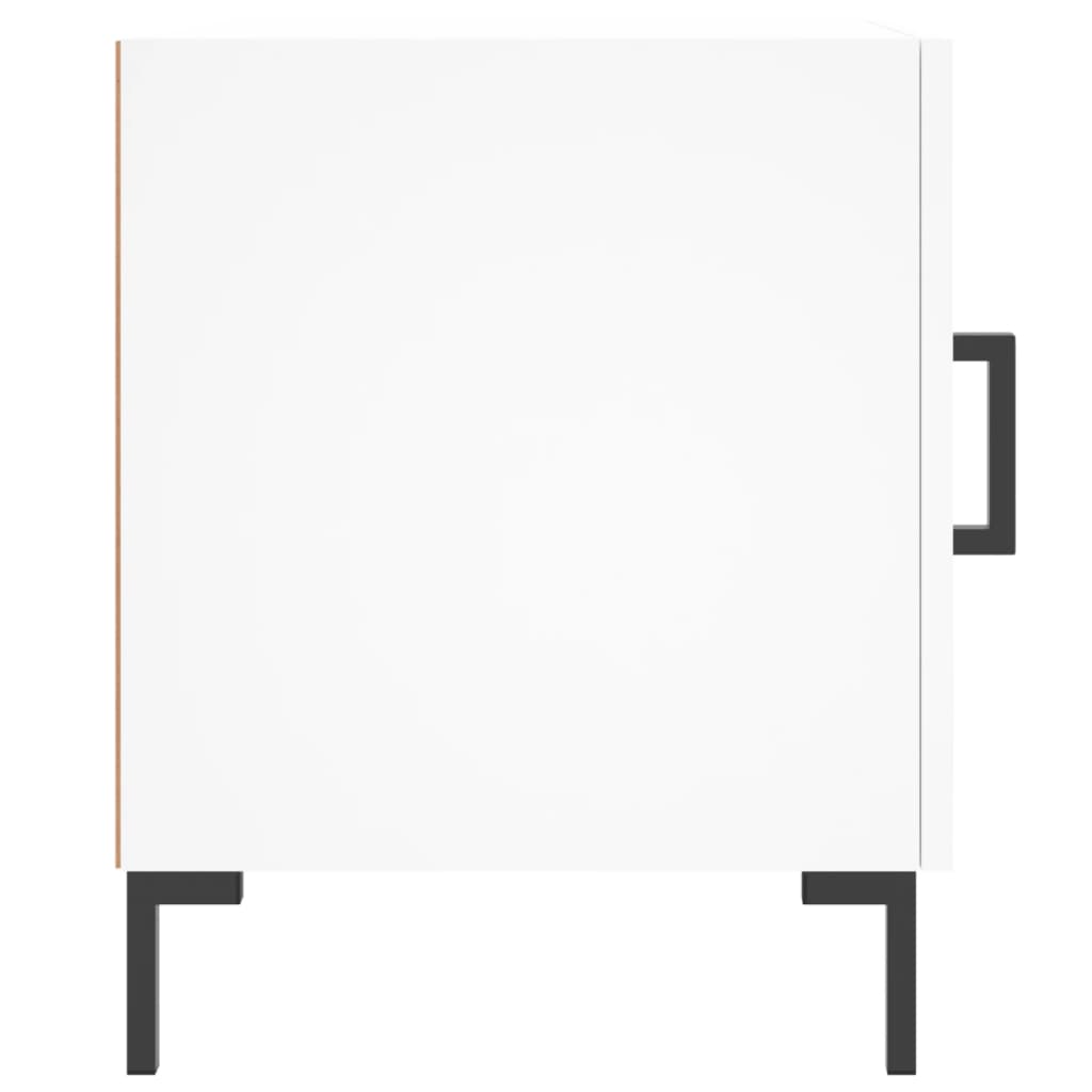 Nattbord 2 stk hvit 40x40x50 cm konstruert tre