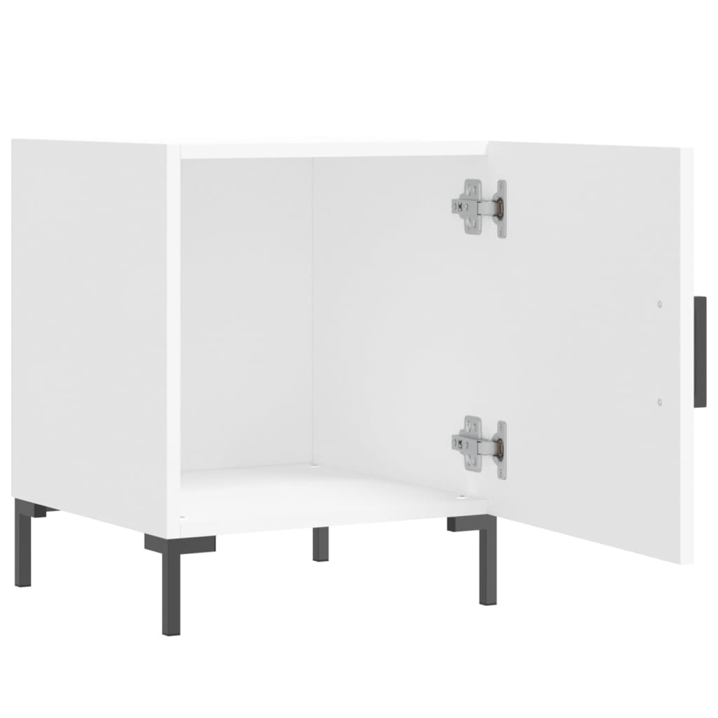 Nattbord 2 stk hvit 40x40x50 cm konstruert tre