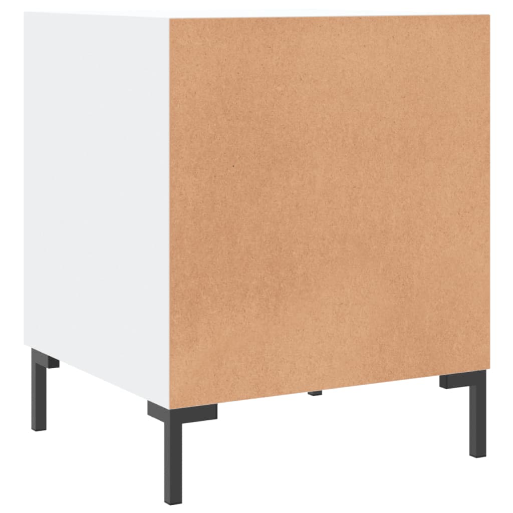 Nattbord 2 stk hvit 40x40x50 cm konstruert tre
