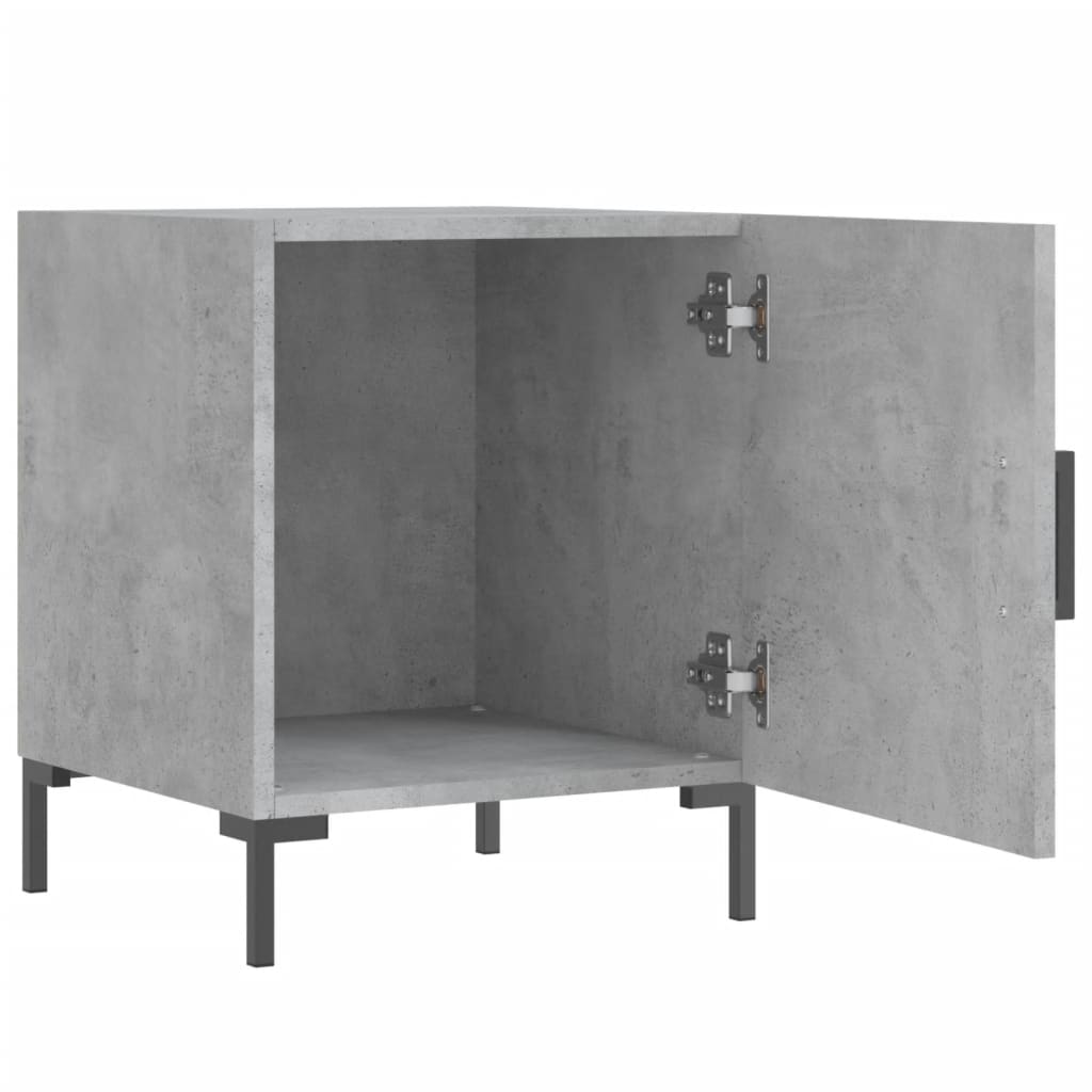 Nattbord 2 stk betonggrå 40x40x50 cm konstruert tre