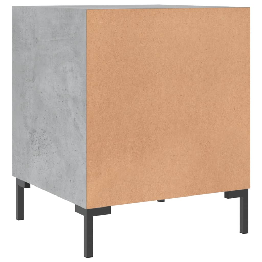 Nattbord 2 stk betonggrå 40x40x50 cm konstruert tre