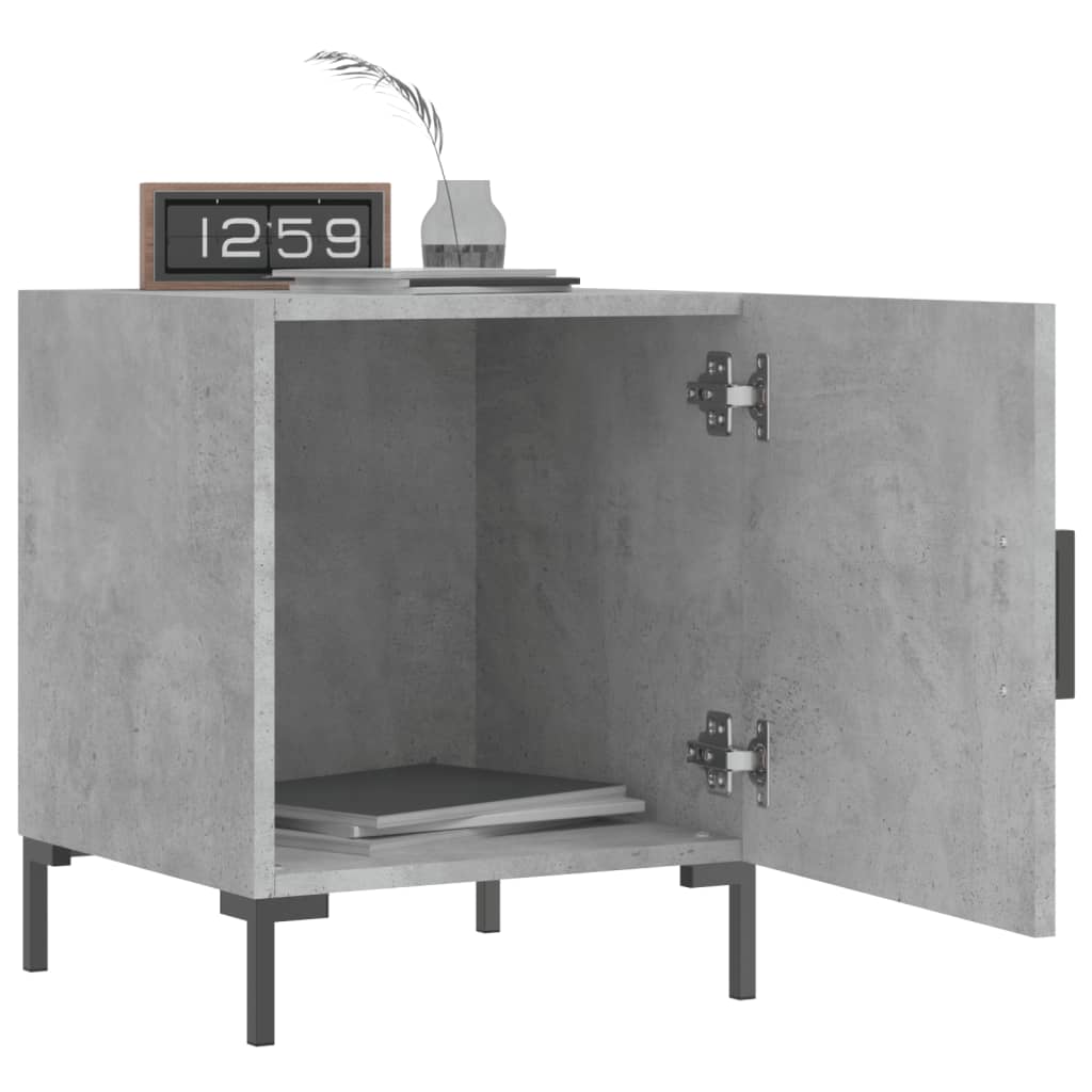 Nattbord 2 stk betonggrå 40x40x50 cm konstruert tre