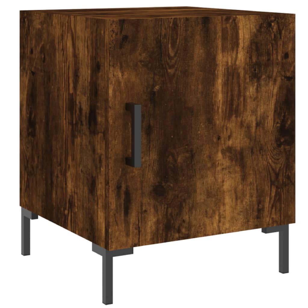 Nattbord 2 stk røkt eik 40x40x50 cm konstruert tre