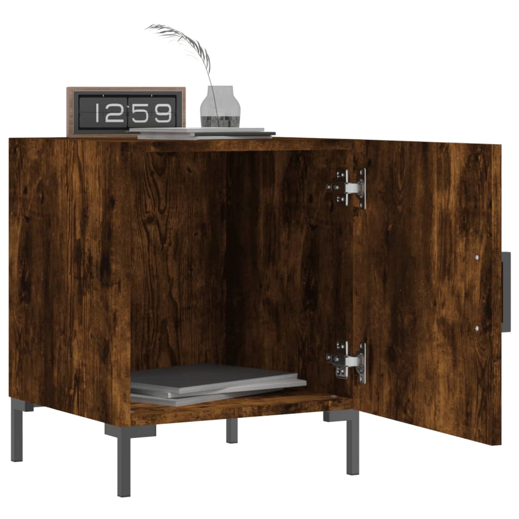 Nattbord 2 stk røkt eik 40x40x50 cm konstruert tre