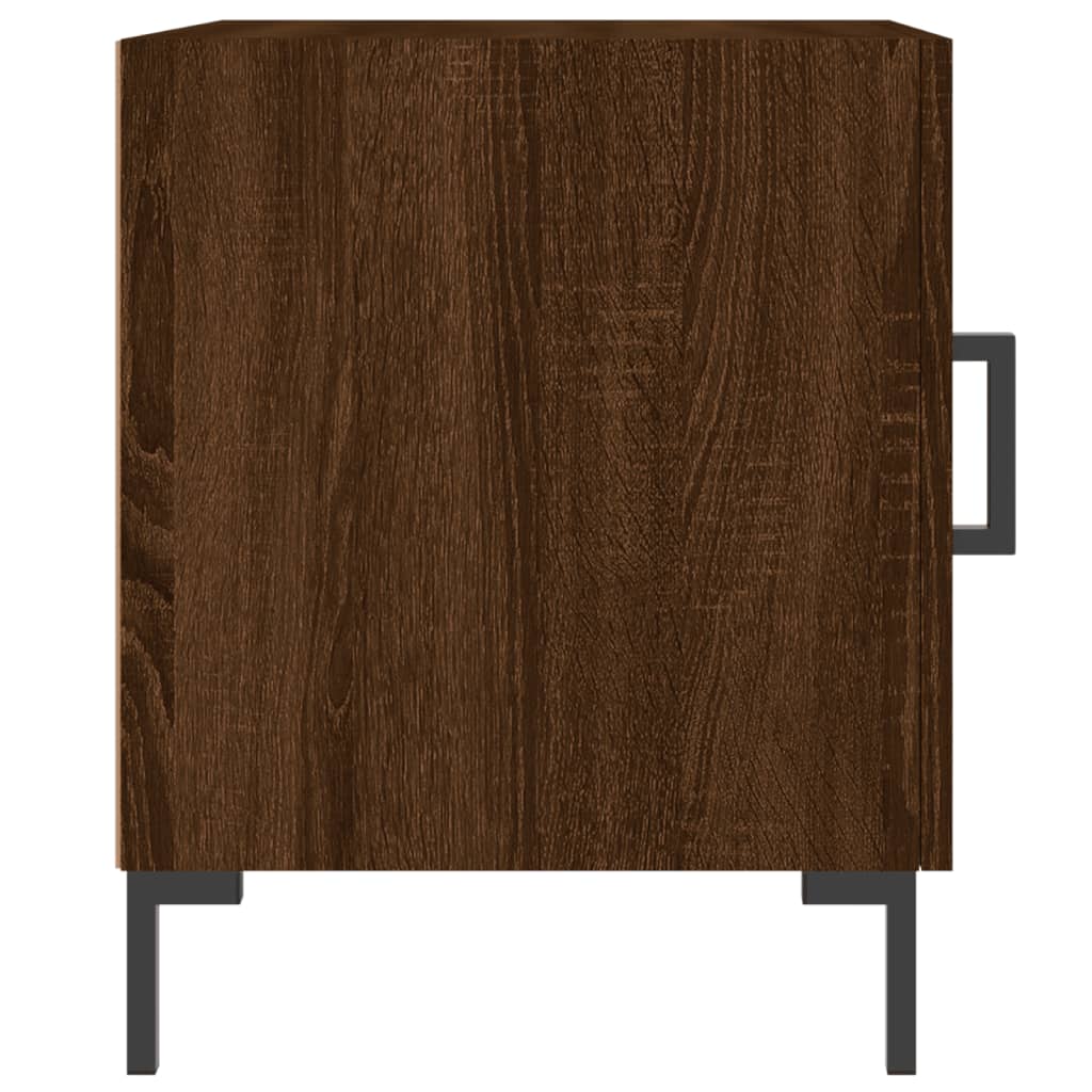 Nattbord 2 stk brun eik 40x40x50 cm konstruert tre