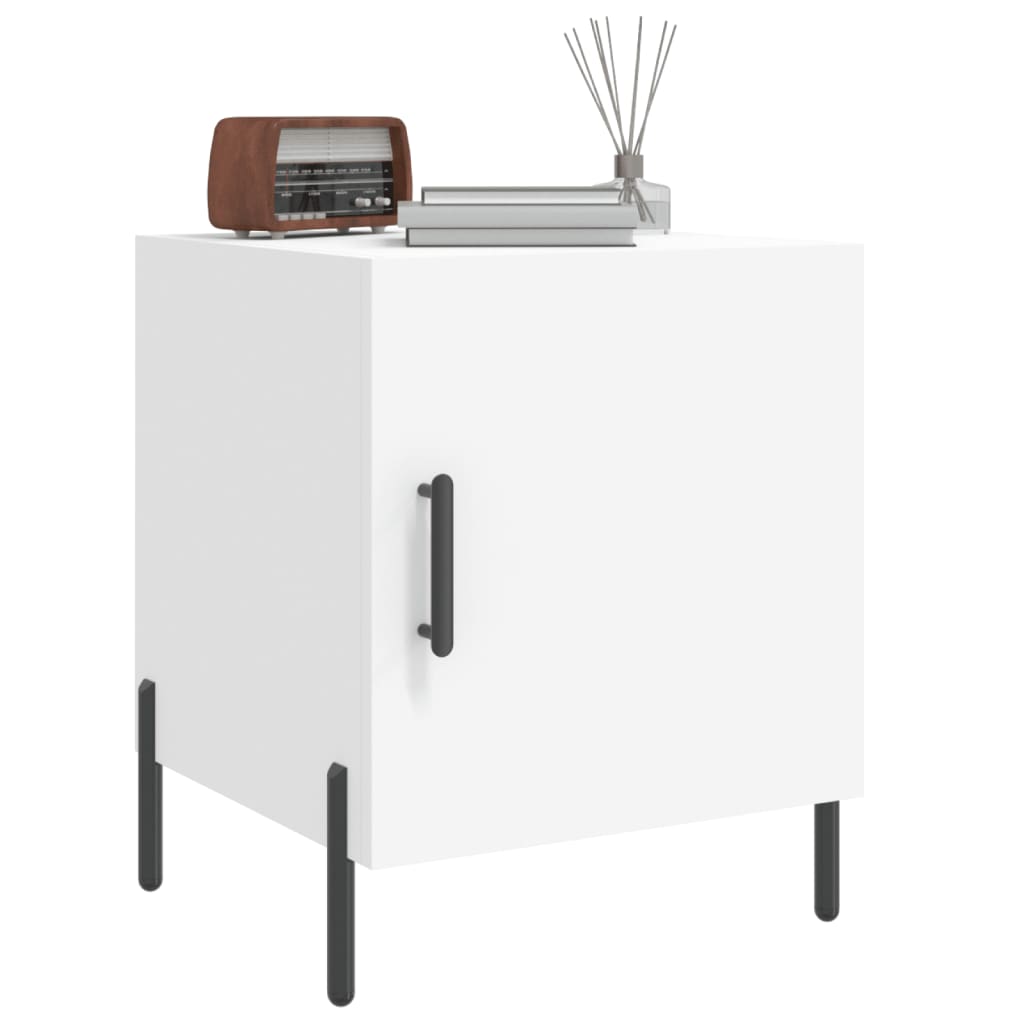 Nattbord 2 stk hvit 40x40x50 cm konstruert tre