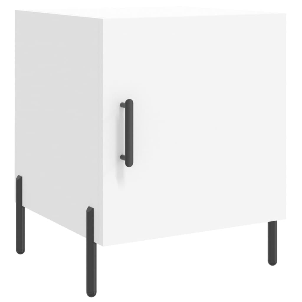 Nattbord 2 stk hvit 40x40x50 cm konstruert tre