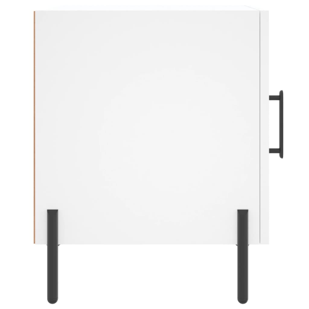 Nattbord 2 stk hvit 40x40x50 cm konstruert tre