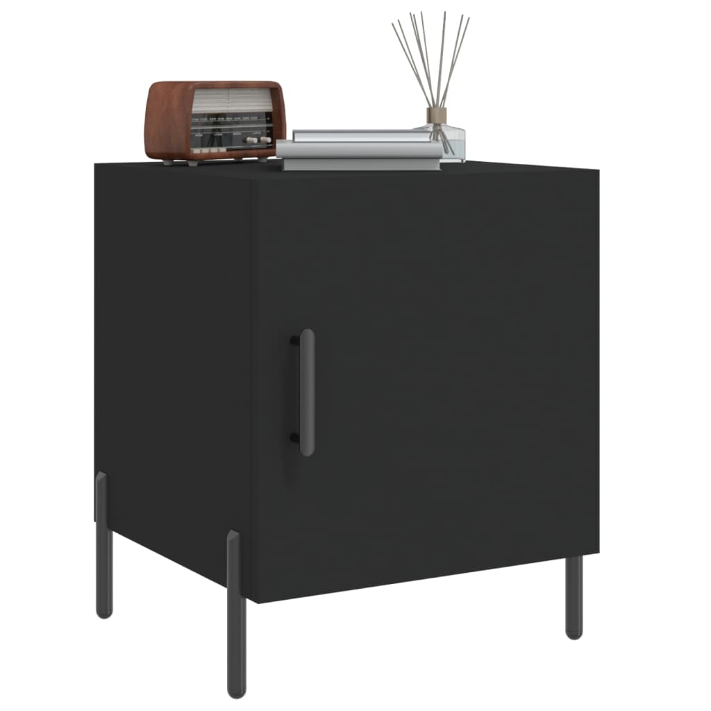 Nattbord 2 stk svart 40x40x50 cm konstruert tre