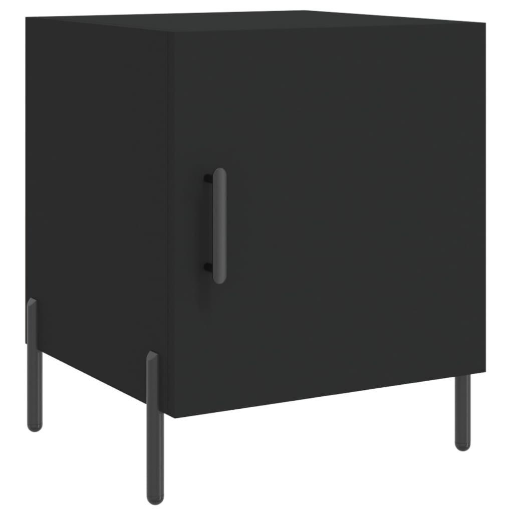 Nattbord 2 stk svart 40x40x50 cm konstruert tre