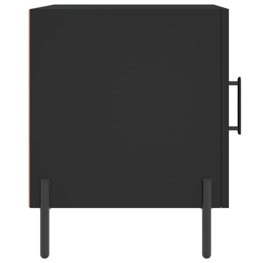 Nattbord 2 stk svart 40x40x50 cm konstruert tre