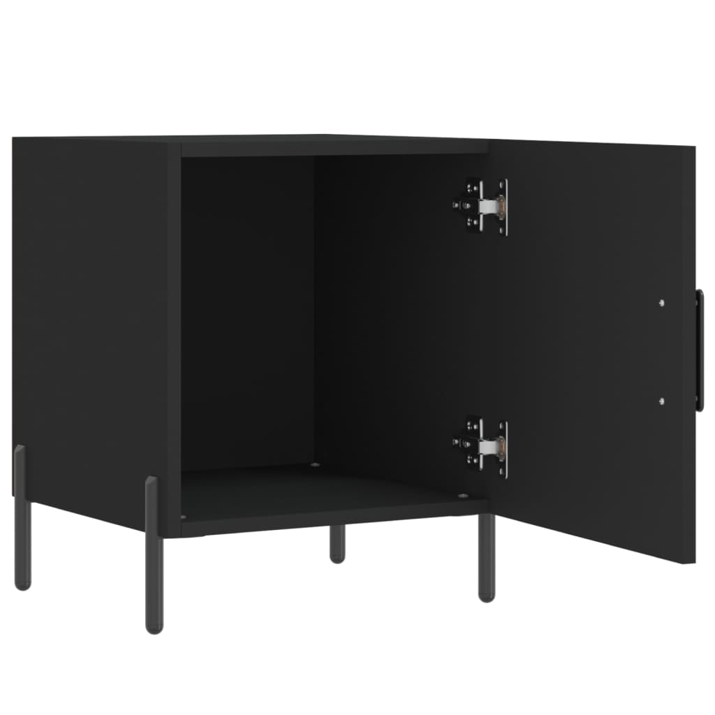 Nattbord 2 stk svart 40x40x50 cm konstruert tre