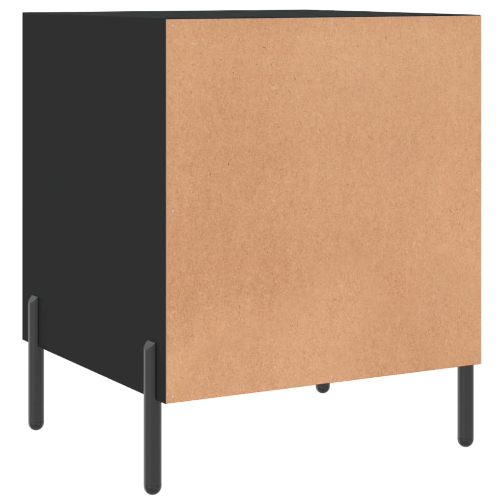 Nattbord 2 stk svart 40x40x50 cm konstruert tre