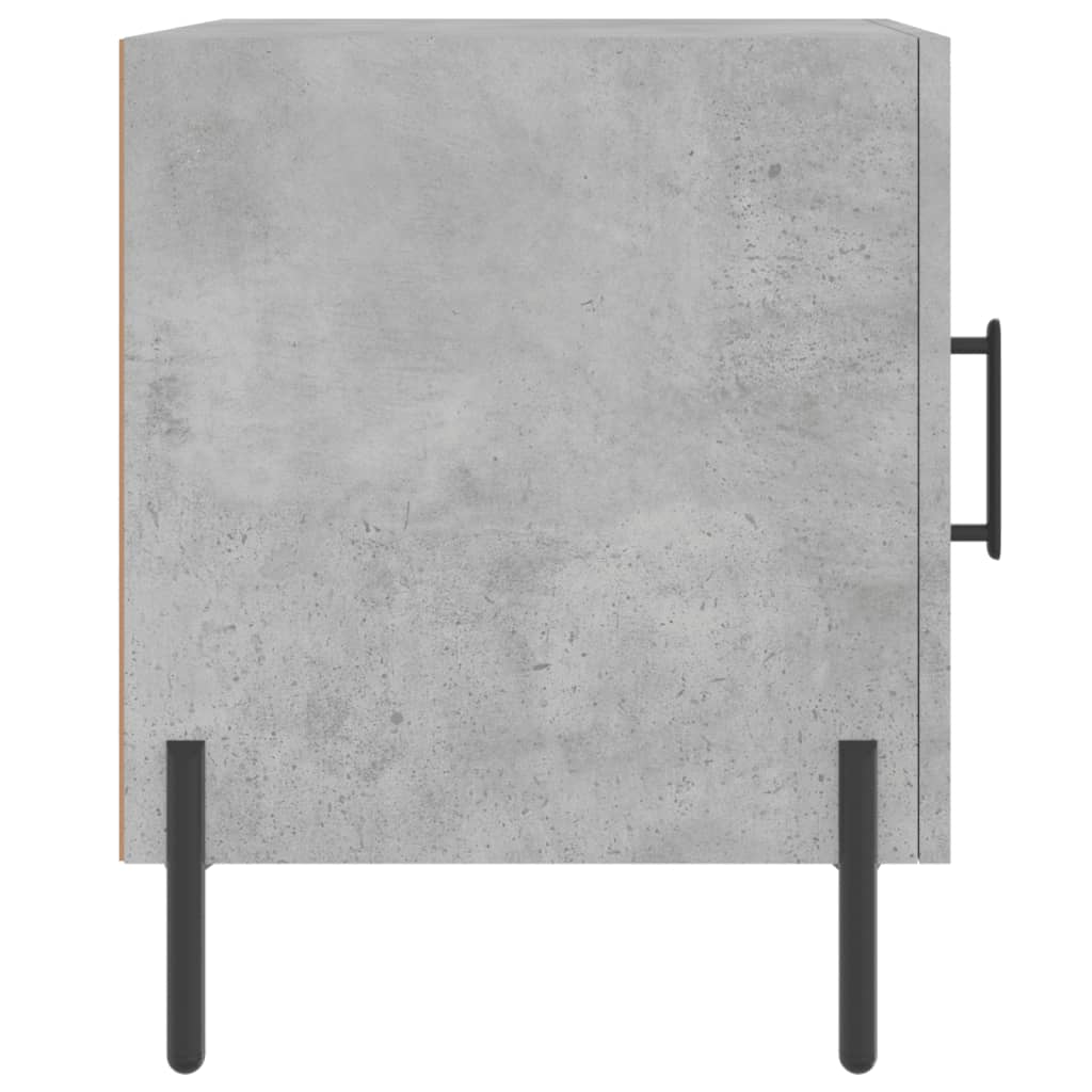 Nattbord 2 stk betonggrå 40x40x50 cm konstruert tre