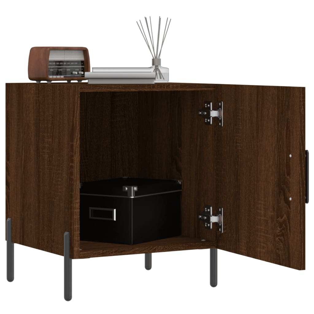 Nattbord brun eik 40x40x50 cm konstruert tre