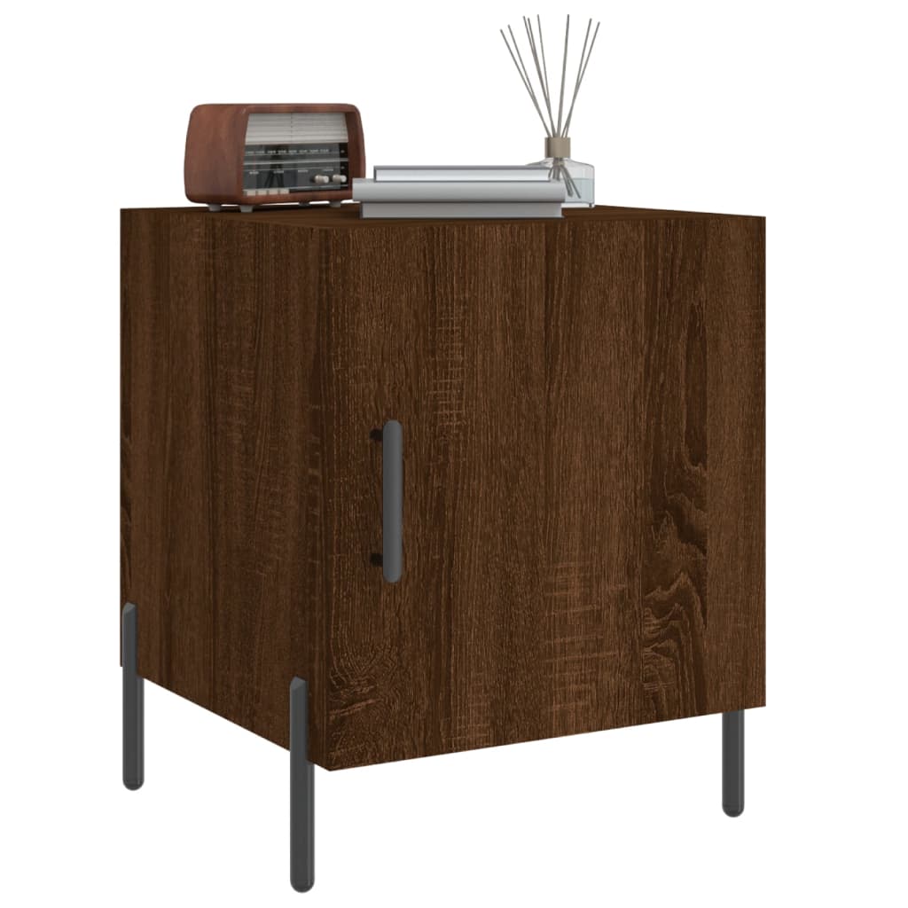 Nattbord brun eik 40x40x50 cm konstruert tre