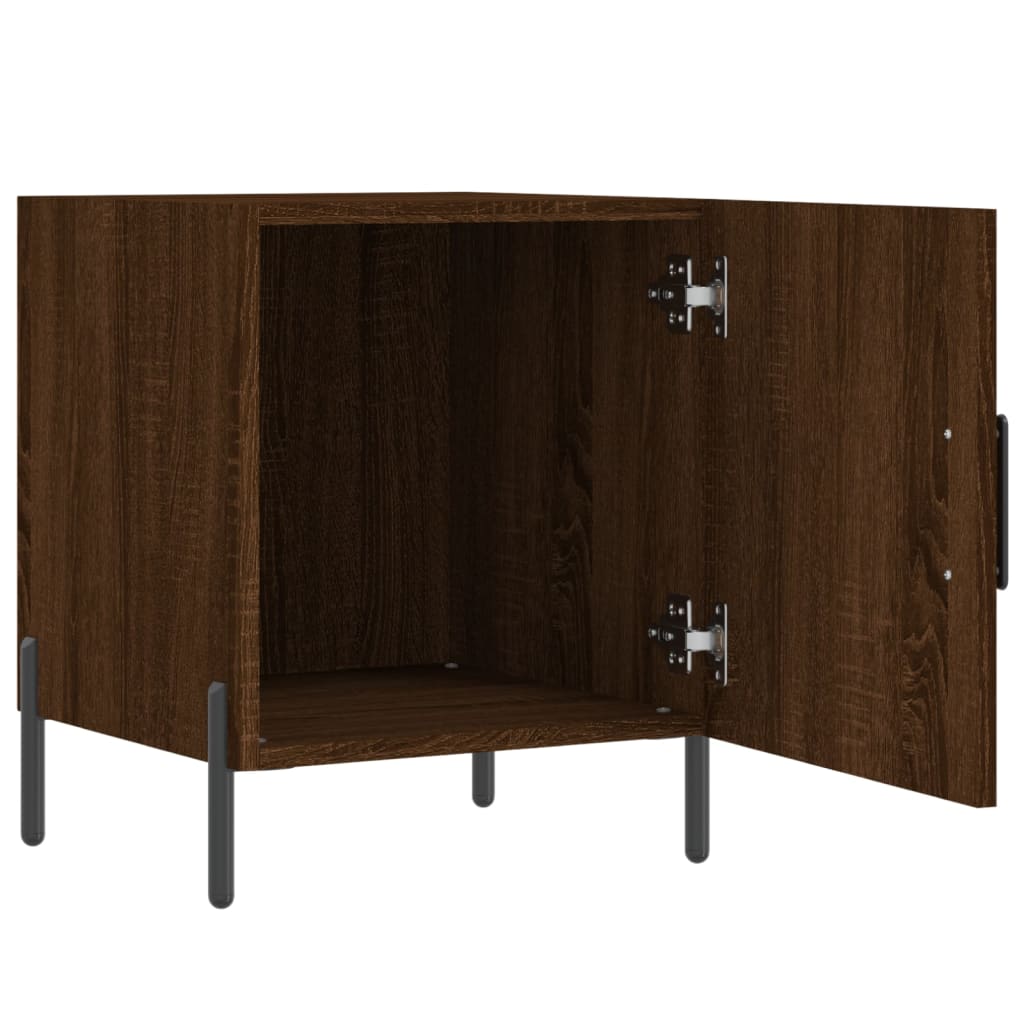 Nattbord brun eik 40x40x50 cm konstruert tre