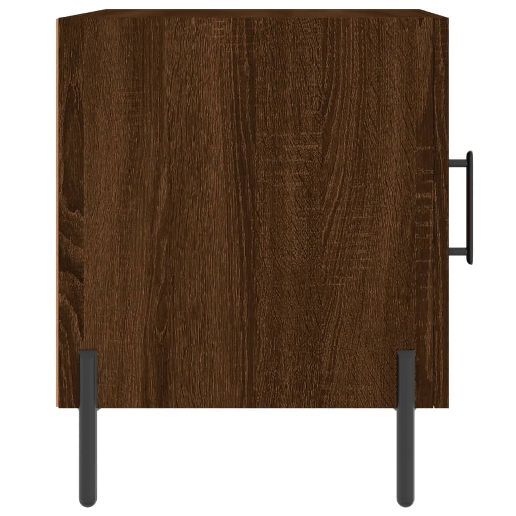 Nattbord brun eik 40x40x50 cm konstruert tre