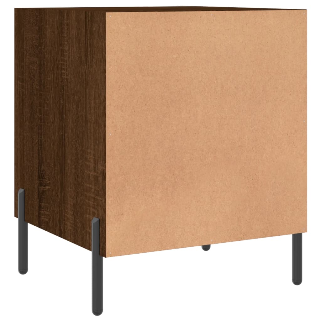 Nattbord brun eik 40x40x50 cm konstruert tre