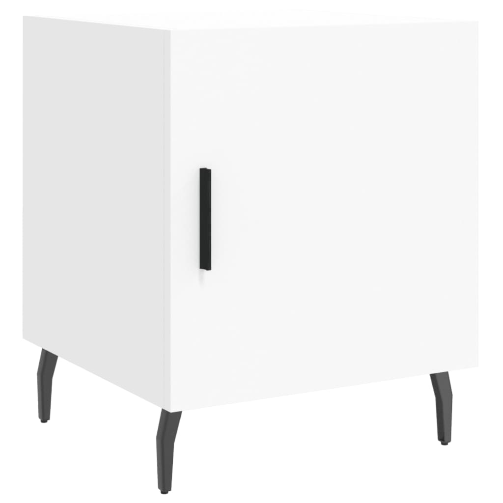 Nattbord 2 stk hvit 40x40x50 cm konstruert tre