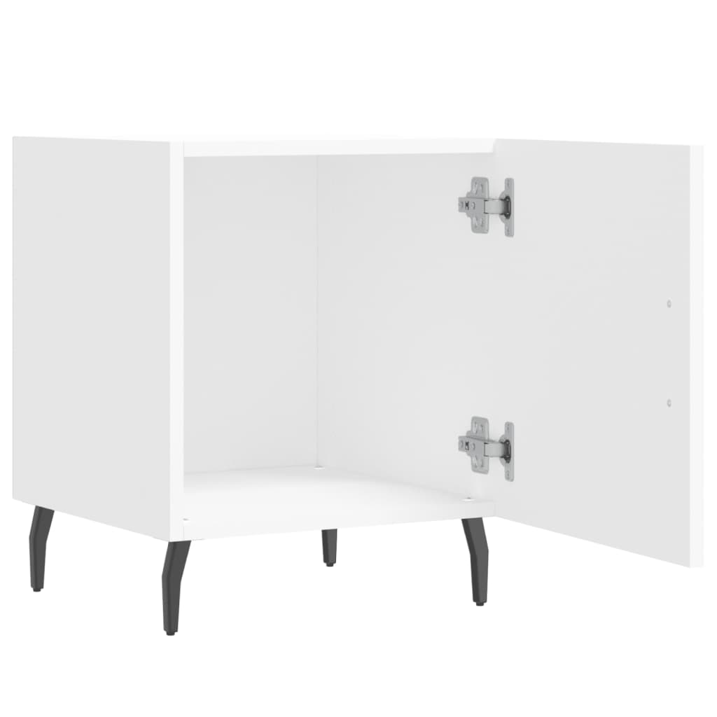 Nattbord 2 stk hvit 40x40x50 cm konstruert tre