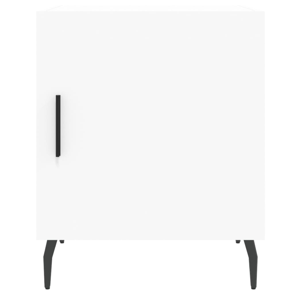 Nattbord 2 stk hvit 40x40x50 cm konstruert tre