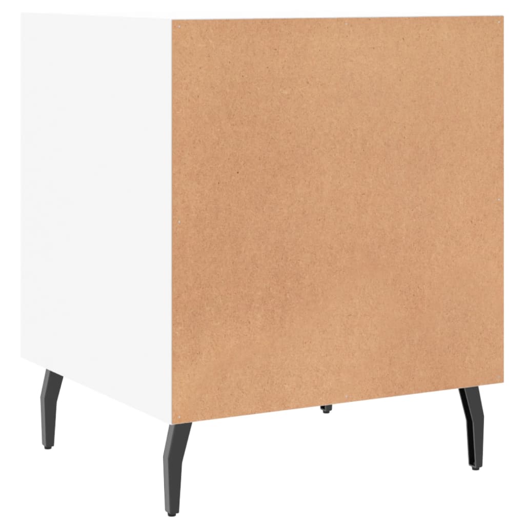 Nattbord 2 stk hvit 40x40x50 cm konstruert tre