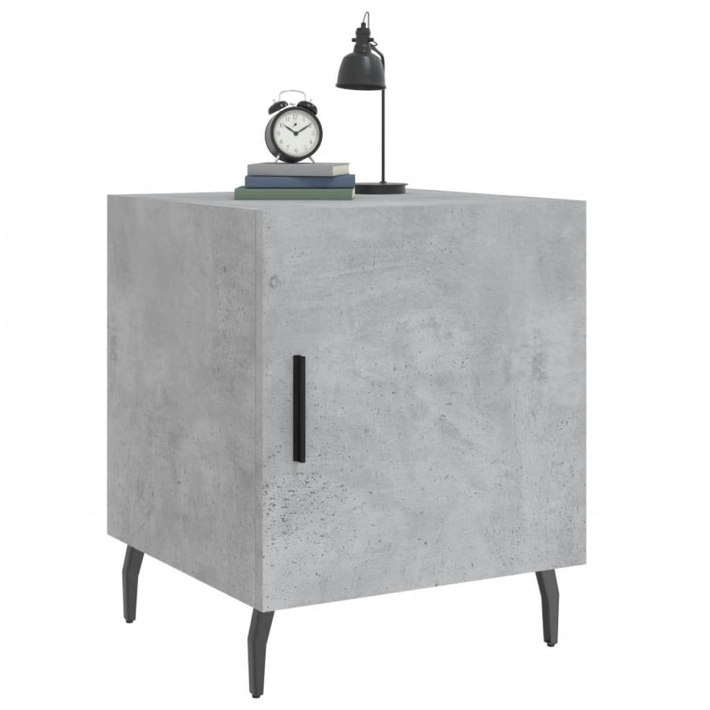 Nattbord 2 stk betonggrå 40x40x50 cm konstruert tre
