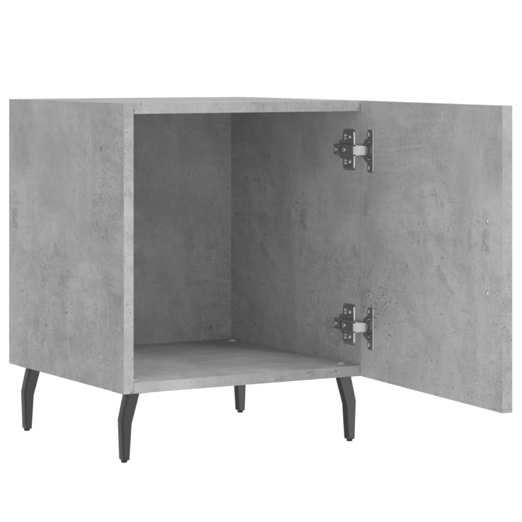 Nattbord 2 stk betonggrå 40x40x50 cm konstruert tre