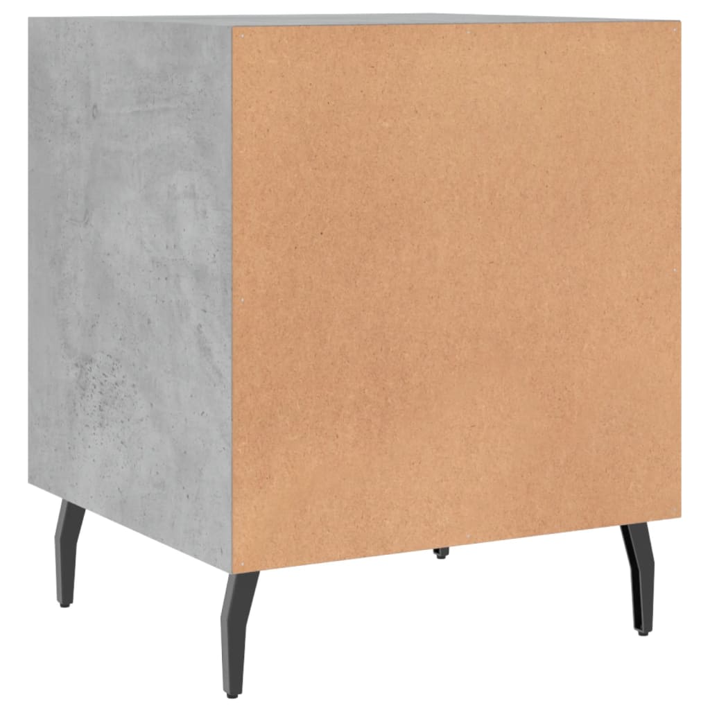 Nattbord 2 stk betonggrå 40x40x50 cm konstruert tre