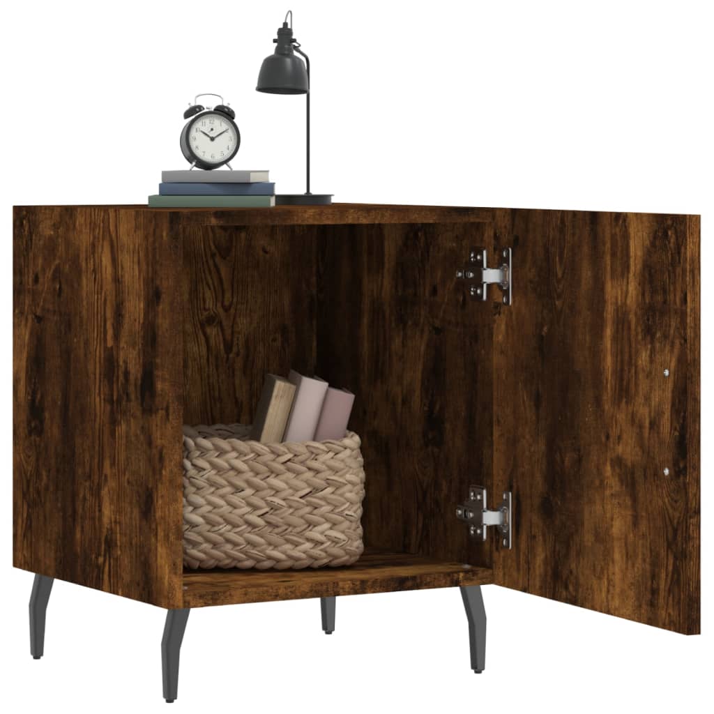 Nattbord 2 stk røkt eik 40x40x50 cm konstruert tre