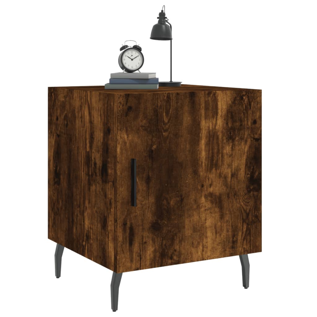 Nattbord 2 stk røkt eik 40x40x50 cm konstruert tre