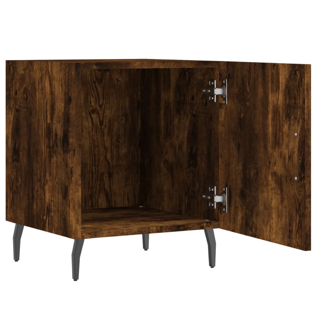 Nattbord 2 stk røkt eik 40x40x50 cm konstruert tre